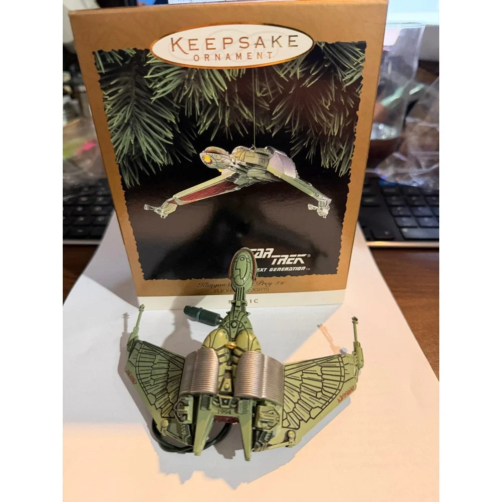 Hallmark Keepsake 1994 Star Trek Klingon Bird-of-Prey Magic Ornament Lighted